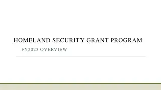 Vermont Homeland Security Grant Program FY2023 Overview