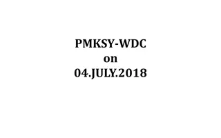 Progress Report on PMKSY-WDC Projects in Thiruvananthapuram and Kollam Districts