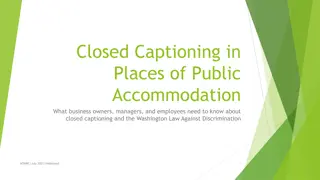 Washington Law on Closed Captioning in Public Accommodation