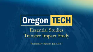 Oregon Tech Essential Studies Transfer Impact Study Preliminary Results