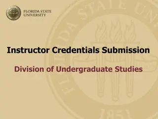 Credentialing Requirements for Faculty and Teaching Assistants in Undergraduate Studies