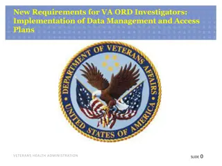 VA ORD Investigators: Data Management & Access Plans