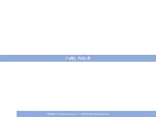 Introduction to Programming in C++ with Hello, World!