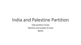 Impact of Partition on India and Palestine