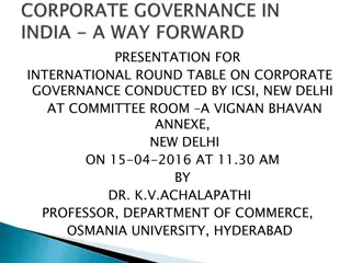 Key Principles of Corporate Governance and Accountability