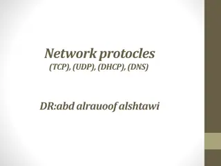 Network Protocols: TCP, UDP, DHCP, DNS