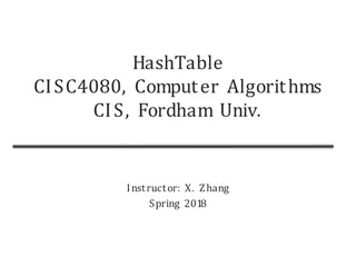 Hash Tables and Hashing Concepts in Computer Algorithms