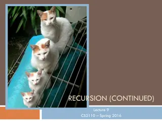 Recursion in Java: CS2110 Lecture Overview