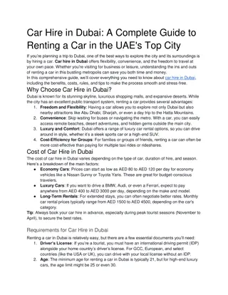 Car Hire in Dubai_ A Complete Guide to Renting a Car in the UAE's Top City