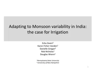 Adapting to Monsoon Variability in India: The Case for Irrigation