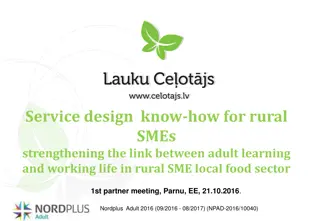 Strengthening Adult Learning in Rural SMEs for Local Food Sector Development