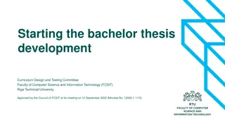 Guidelines for Bachelor Thesis Development at Riga Technical University