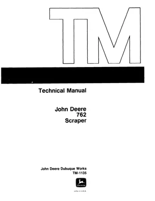 JOHN DEERE 762 SCRAPER Service Repair Manual Instant Download