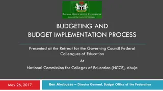 Budgeting and Budget Implementation Process in Government