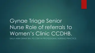 Development of Gynae Triage Nurse Role at Women's Clinic - Experience and Challenges