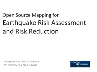 Open Source Mapping for Earthquake Risk Assessment and Reduction