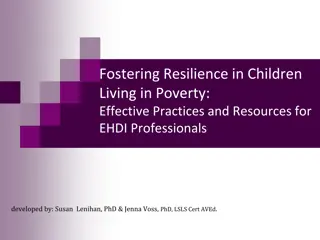 Understanding Poverty and Resilience in Children: Practical Strategies for EHDI Professionals