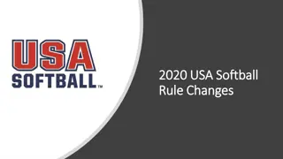 2020 USA Softball Rule Changes