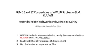 Comparison of GLM-16 and GLM-17 with WWLLN Strokes