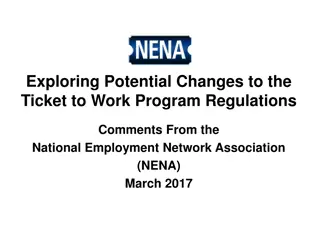 Proposed Changes to Ticket to Work Program Regulations: NENA Comments (March 2017)