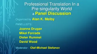 Professional Translation in Pre-Singularity World Panel Discussion