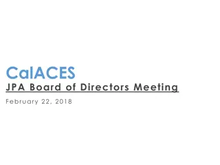 CalACES JPA Board Meeting Overview