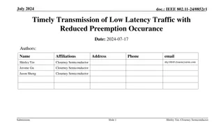 IEEE 802.11-24/0852r1: Timely Transmission of Low Latency Traffic with Reduced Preemption Occurrence