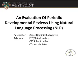 Utilizing Natural Language Processing for Periodic Developmental Reviews Analysis