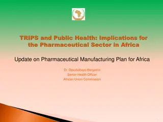 Update on Pharmaceutical Manufacturing Plan for Africa by Dr. Djoudalbaye Benjamin