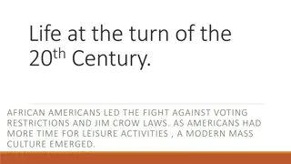 Exploring Turn-of-the-20th-Century America: African American Activism, Mass Culture, and Leisure Activities