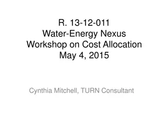 Water-Energy Nexus Cost Allocation Workshop Insights