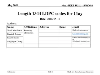 Proposal for Longer LDPC Codes Based on 11ad for 11ay