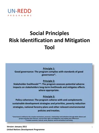 Social Principles Risk Identification and Mitigation Tool Overview