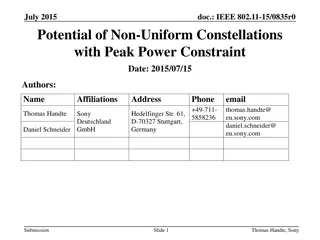 Potential of Non-Uniform Constellations for Peak Power Constraint in SC Modulation