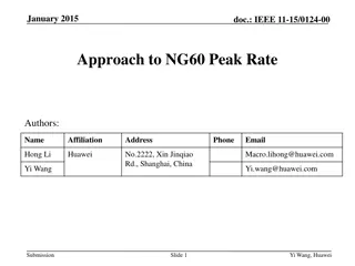 Next-Generation 60 GHz Peak Data Rate Technologies