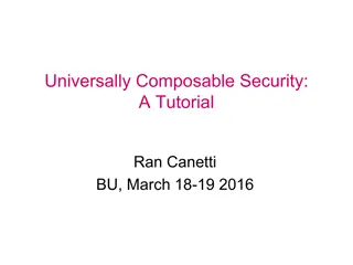 Understanding Universally Composable Security: A Tutorial by Ran Canetti