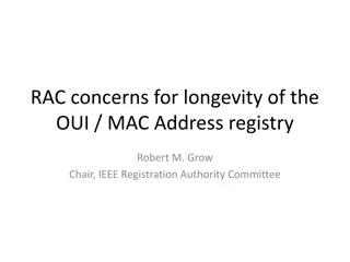 Concerns for Longevity of OUI/MAC Address Registry