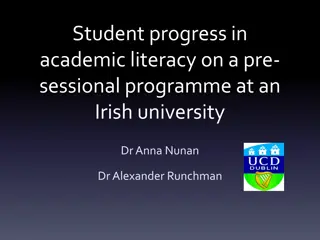 Insights into Student Progress on Pre-Sessional Programmes at Irish Universities