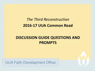 Exploring Justice and Empowerment Through The Third Reconstruction - Discussion Guide