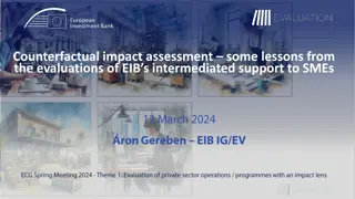 Lessons from EIB's Impact Assessment on SME Support