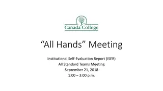 All Hands Meeting Institutional Self-Evaluation Report (ISER) Summary