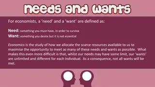 Needs and Wants in Economics