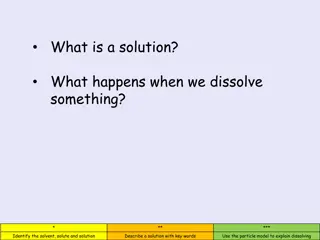 Solutions and Solubility through Experiments