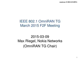 IEEE 802.1 OmniRAN TG March 2015 F2F Meeting Details