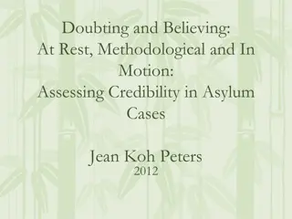 Assessing Credibility in Asylum Cases: Doubting and Believing Methodologies