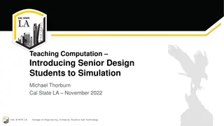 Comprehensive Guide for Teaching Computation in Senior Design - Cal State LA