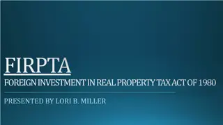 FIRPTA - Foreign Investment in Real Property Tax Act of 1980