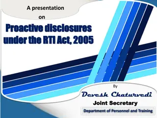 Disclosures under the RTI Act