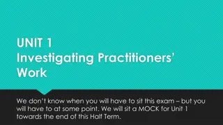 Exploration of Practitioners' Work: Unit 1 Mock Exam and Theme Analysis