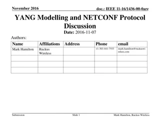 Introduction to YANG Modelling and NETCONF Protocol